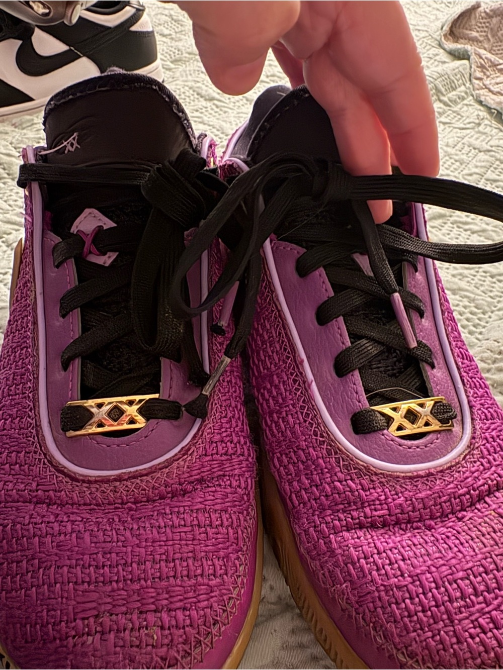 Nike Purple Women’s Woven Sneakers with Black Accents